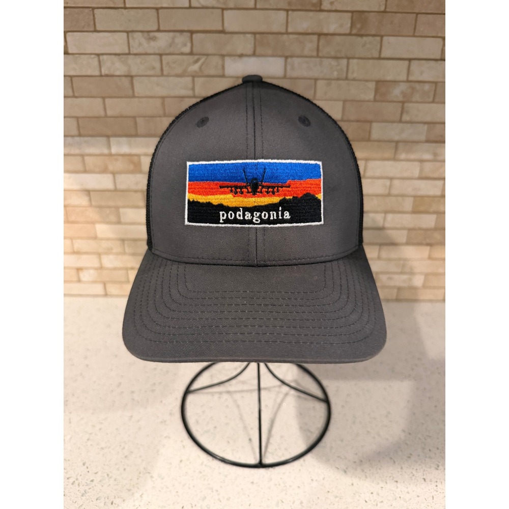 Podagonia A-10 Warthog Trucker Hat Charcoal Grey Yupoong Classics Snapback